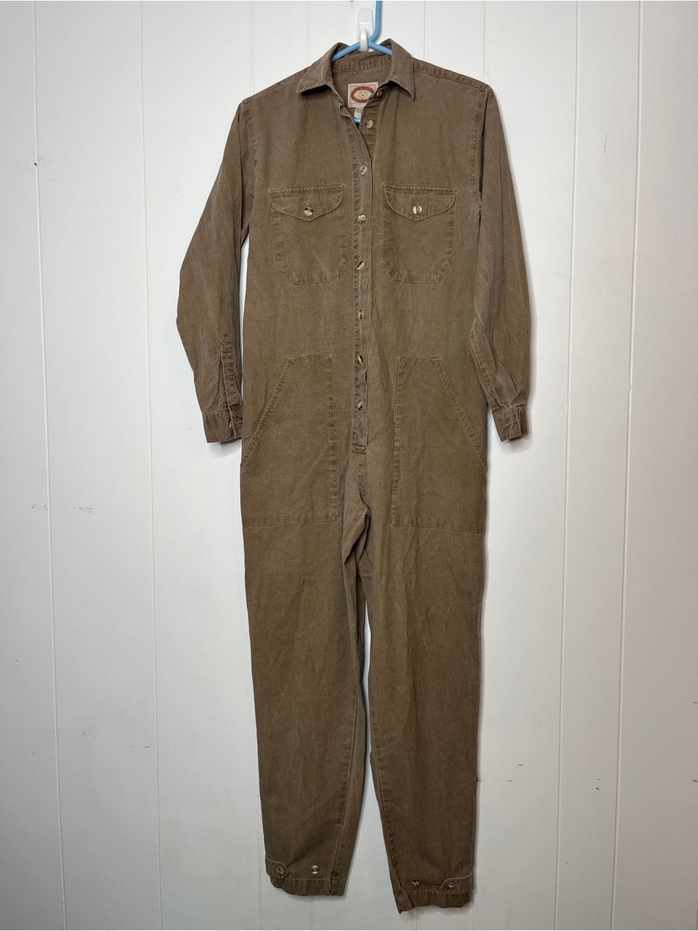 Vintage 90s Banana Republic Brown One-Piece Coverall Jumpsuit Size S